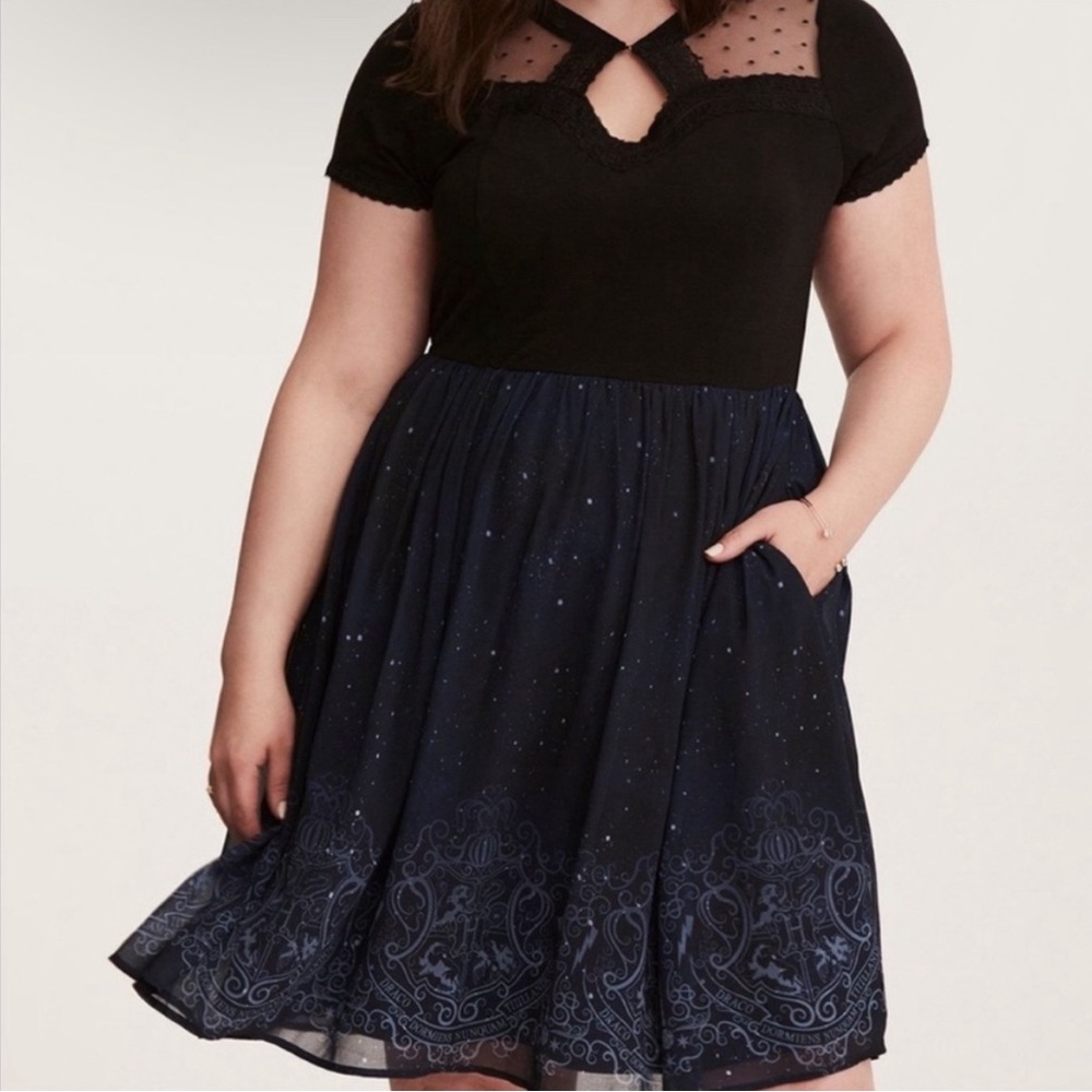 Torrid Size 2X Rare Harry Potter Hogwarts Skater Style Dress